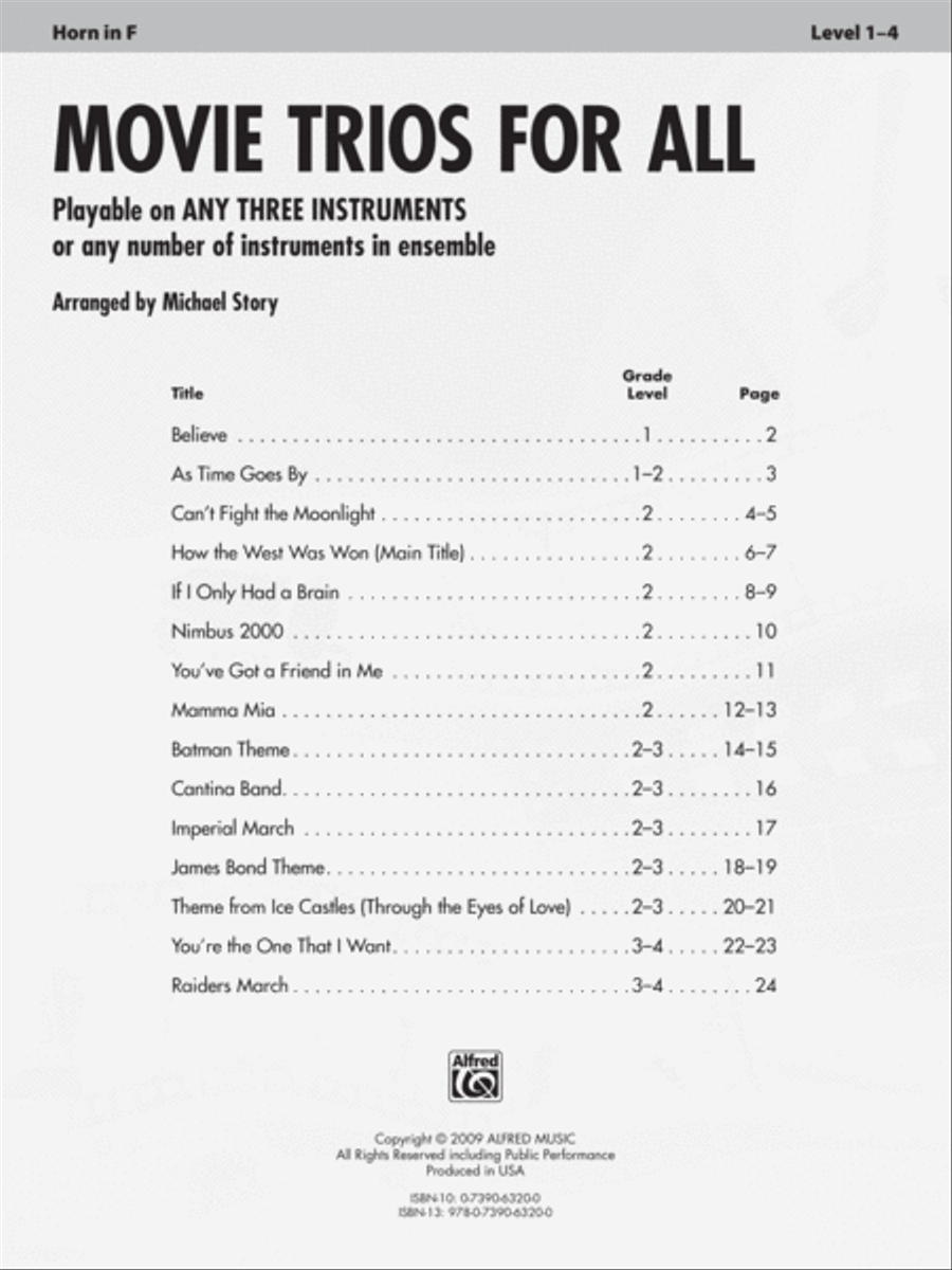 Movie Trios for All Small Ensemble scores gallery preview page 2
