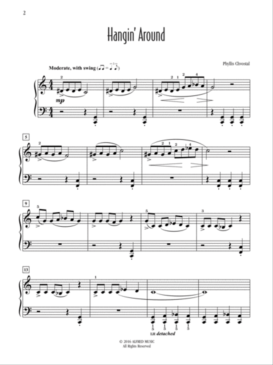 Hangin' Around Hangin' Around Easy Piano scores gallery preview page 2