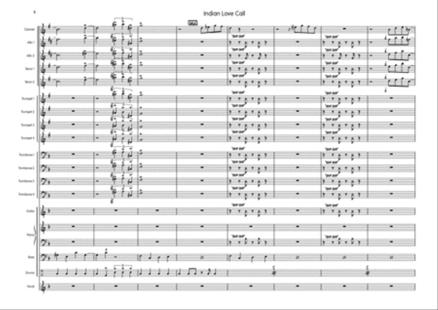 Indian Love Call Big Band scores gallery preview page 7