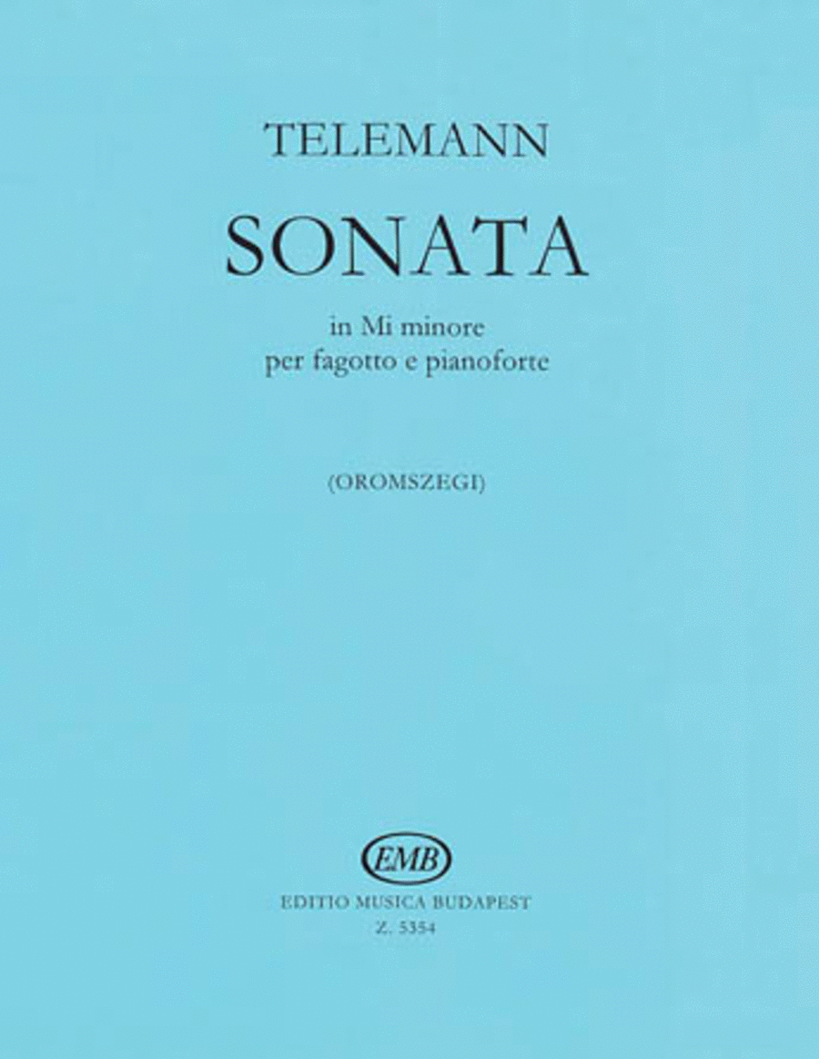Sonata in E minor Bassoon Solo scores gallery preview page 1