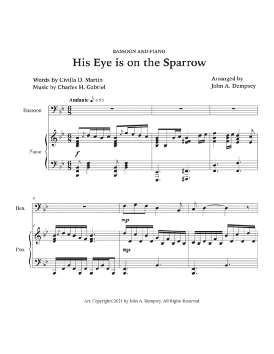 His Eye is on the Sparrow (Bassoon and Piano) image number null