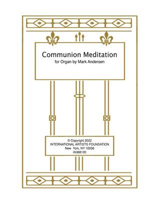 Communion Meditation for organ by Mark Andersen