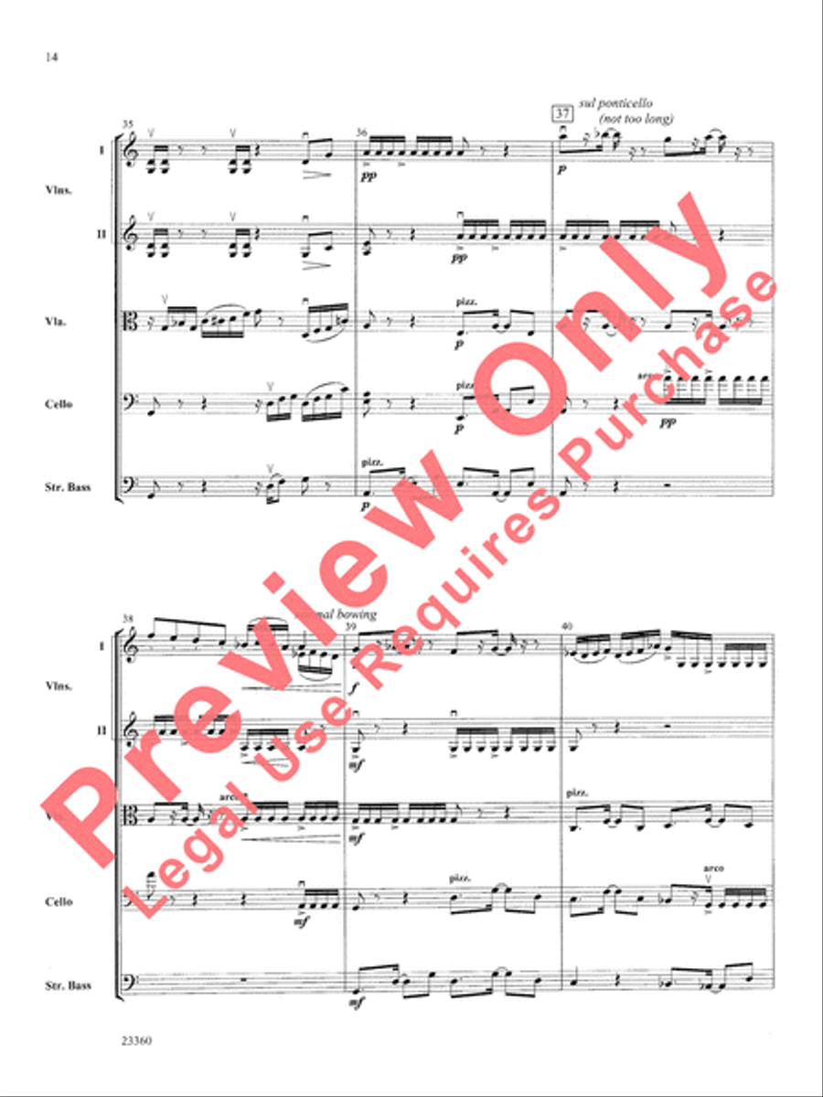 Folk Tune Air and Fiddler's Fury String Orchestra scores gallery preview page 15