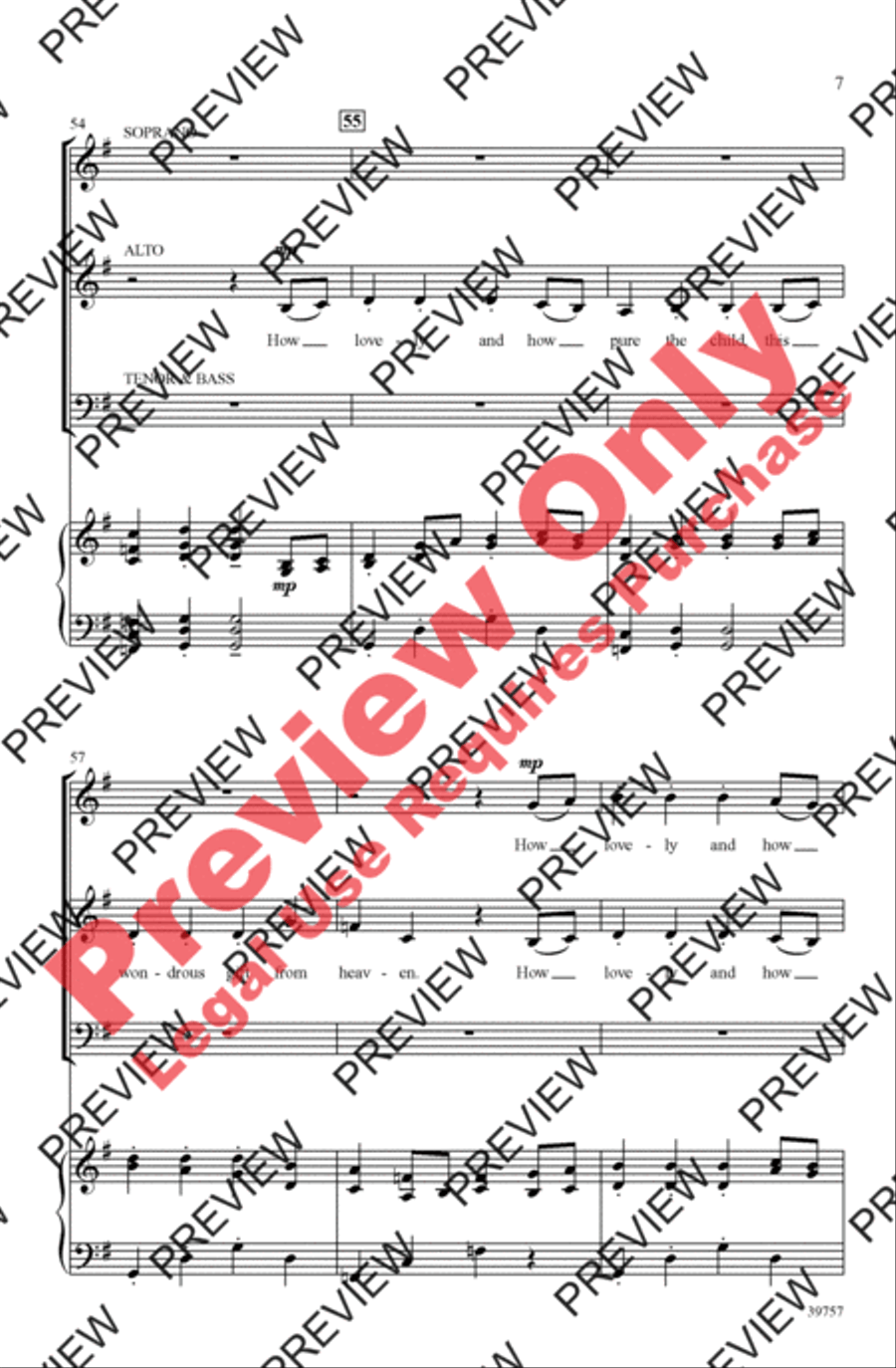 He Is Born 4-Part scores gallery preview page 7