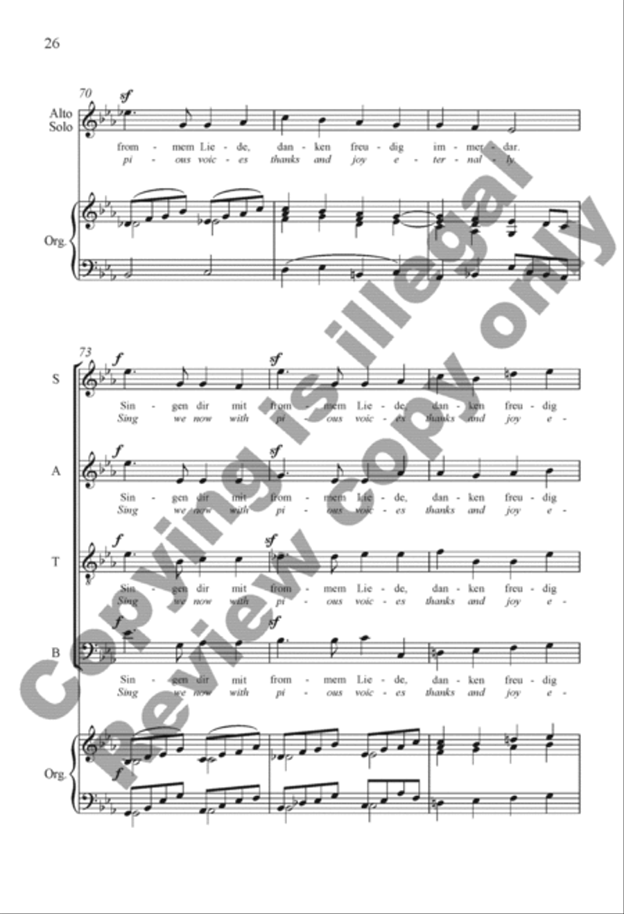 Drei Geistliche Lieder (Three Sacred Songs) 4-Part scores gallery preview page 45