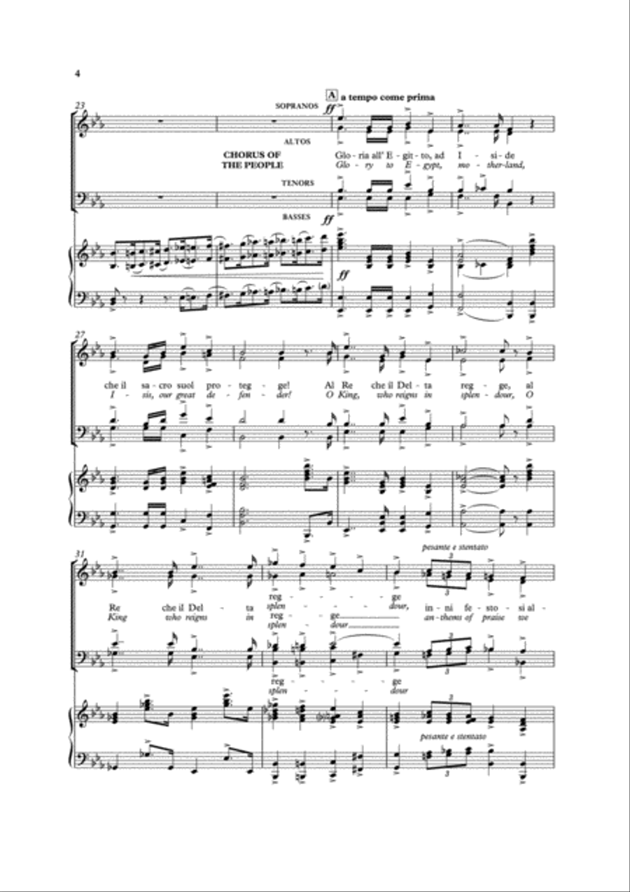 Triumphal Scene (Grand March) from Aida 4-Part scores gallery preview page 2