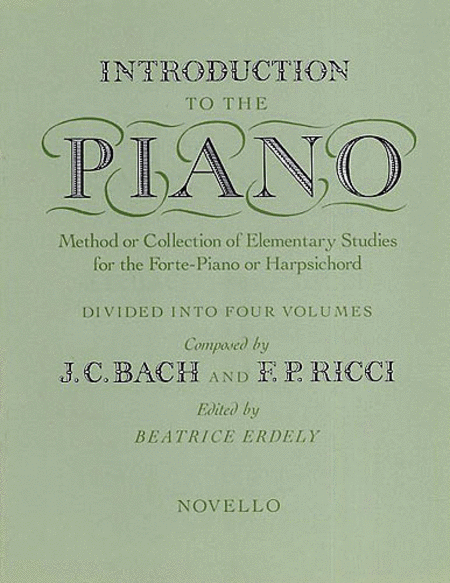 J.C. Bach And F.P. Ricci: Introduction To The Piano Volume Three