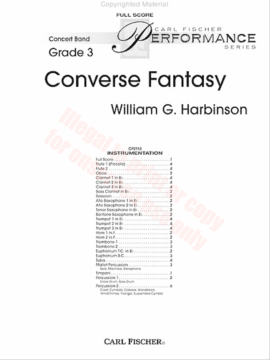 Converse Fantasy Concert Band scores gallery preview page 2