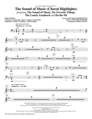 Book cover for The Sound Of Music (Choral Highlights) (arr. John Leavitt) - Percussion 2