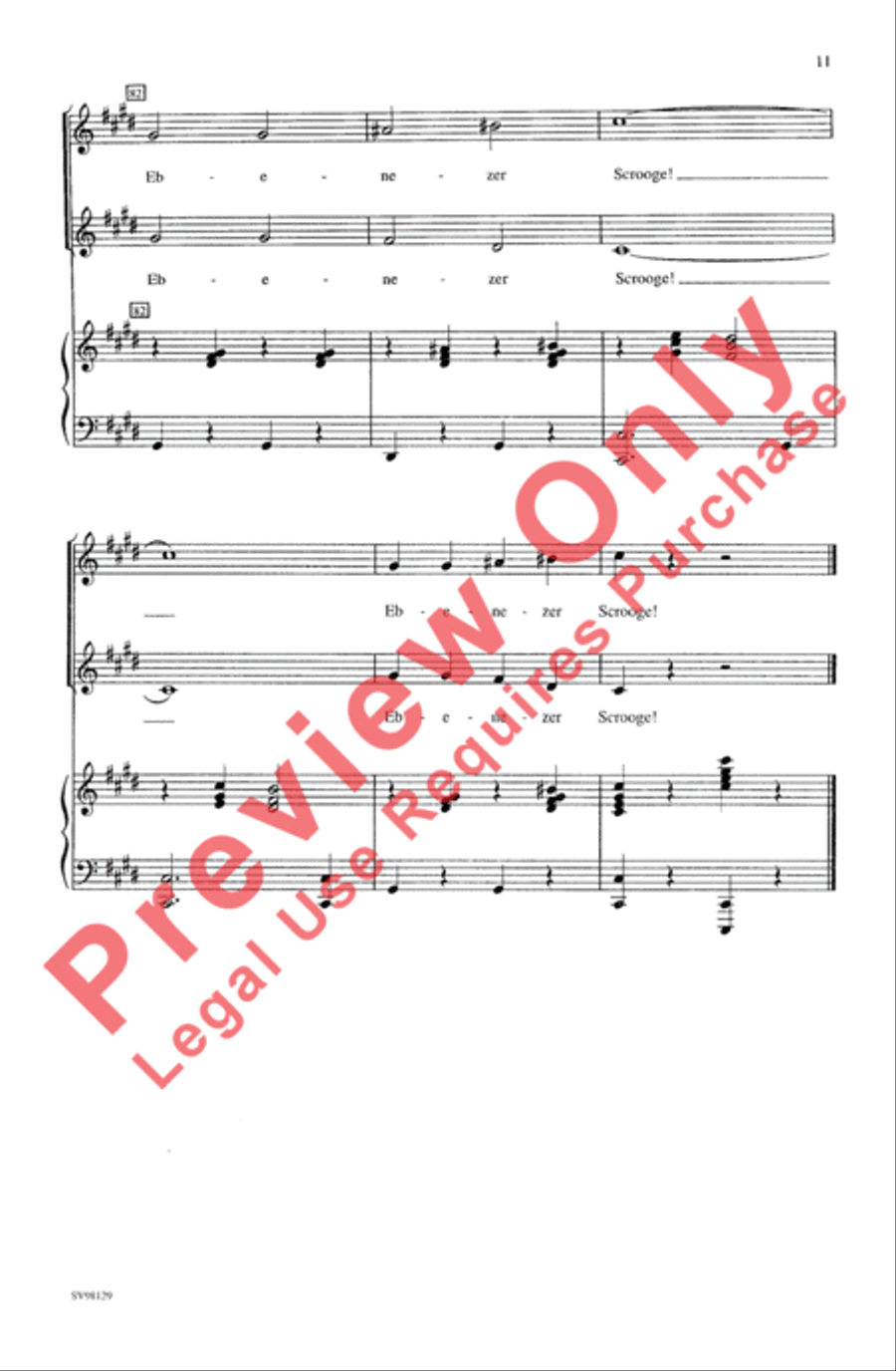 Scrooge, Scrooge, Scrooge 2-Part scores gallery preview page 10