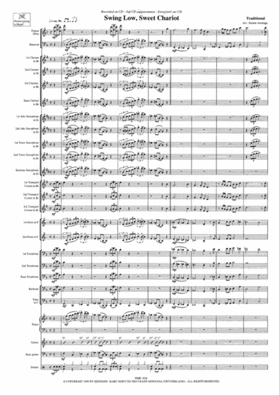 Swing Low, Sweet Chariot Swing Low, Sweet Chariot Concert Band scores gallery preview page 4