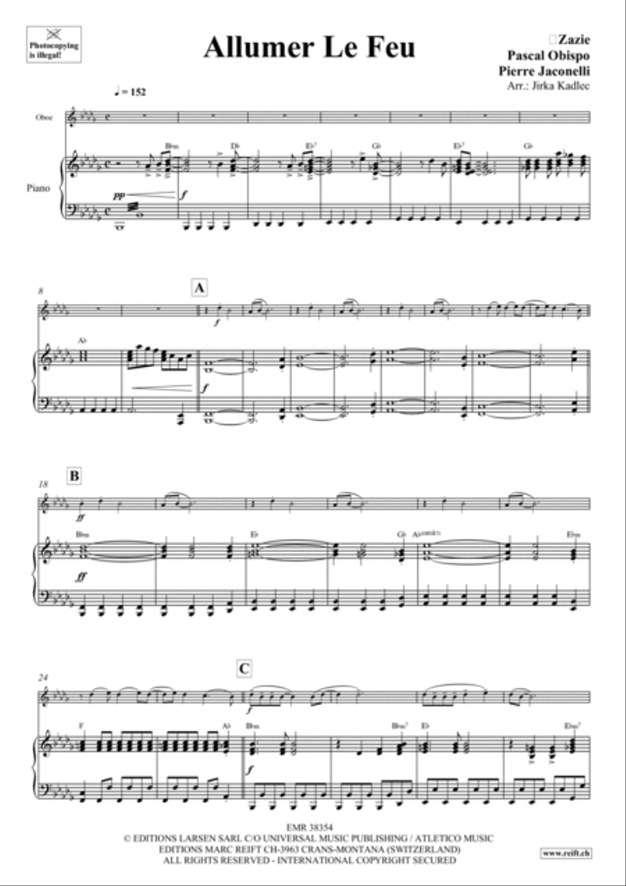 Allumer Le Feu Allumer Le Feu Piano Accompaniment scores gallery preview page 4