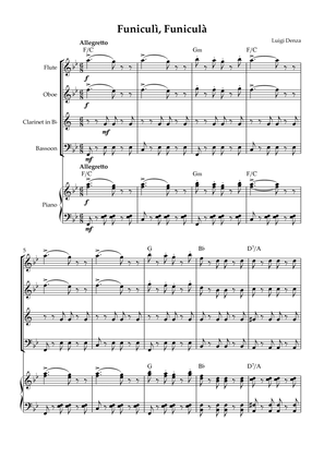 Funiculì, Funiculà - Woodwind Quartet & Piano