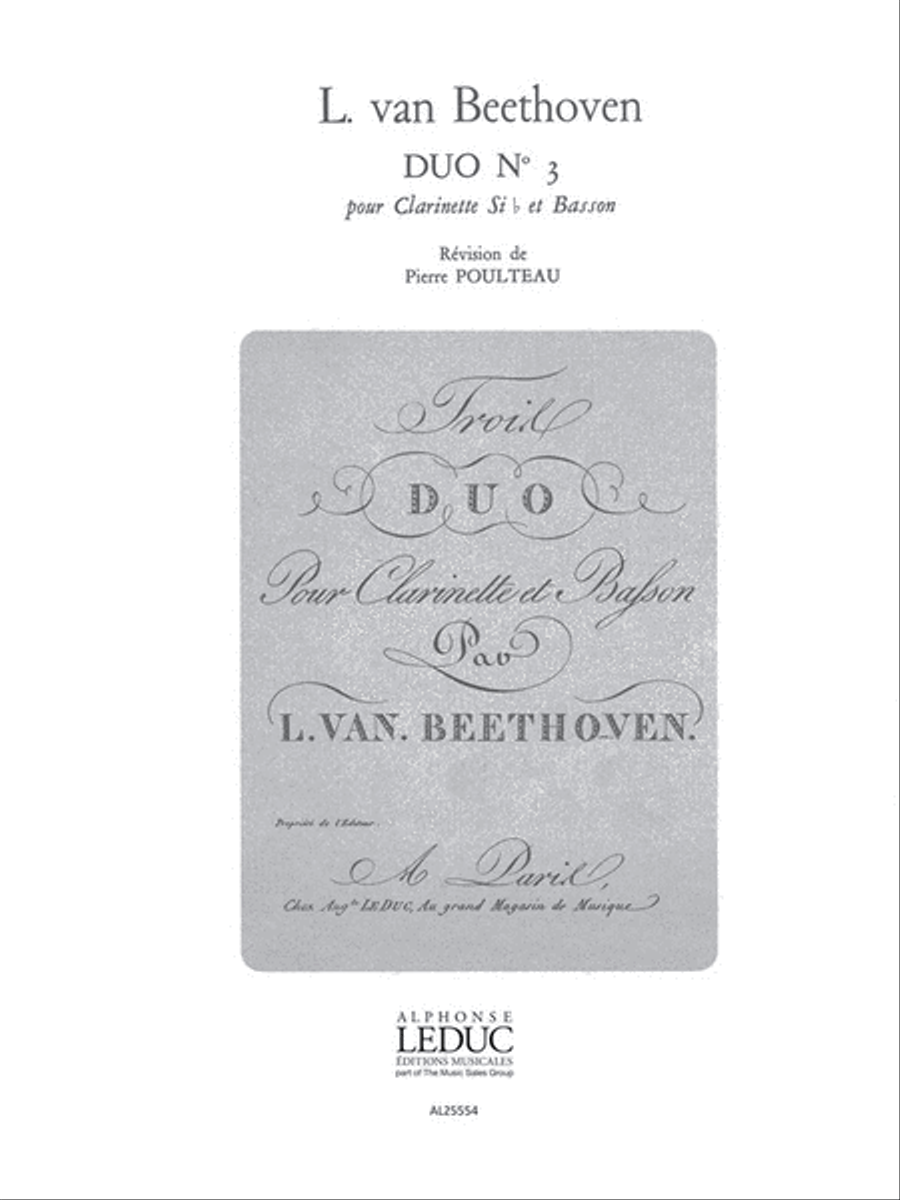 Duo No.3 (clarinet & Bassoon) Woodwind Duet scores gallery preview page 1