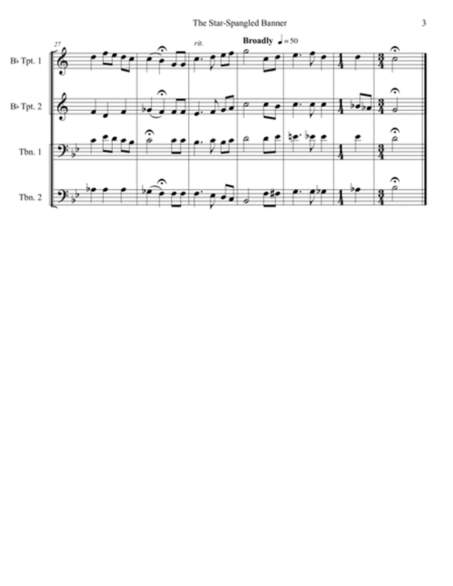 The Star-Spangled Banner (Brass Quartet) image number null