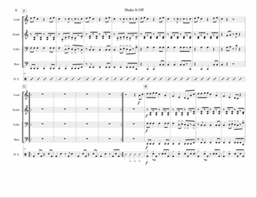 Shake It Off Large Ensemble scores gallery preview page 6