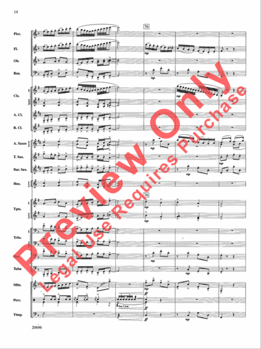 Welsh Ayres & Dances Concert Band scores gallery preview page 15