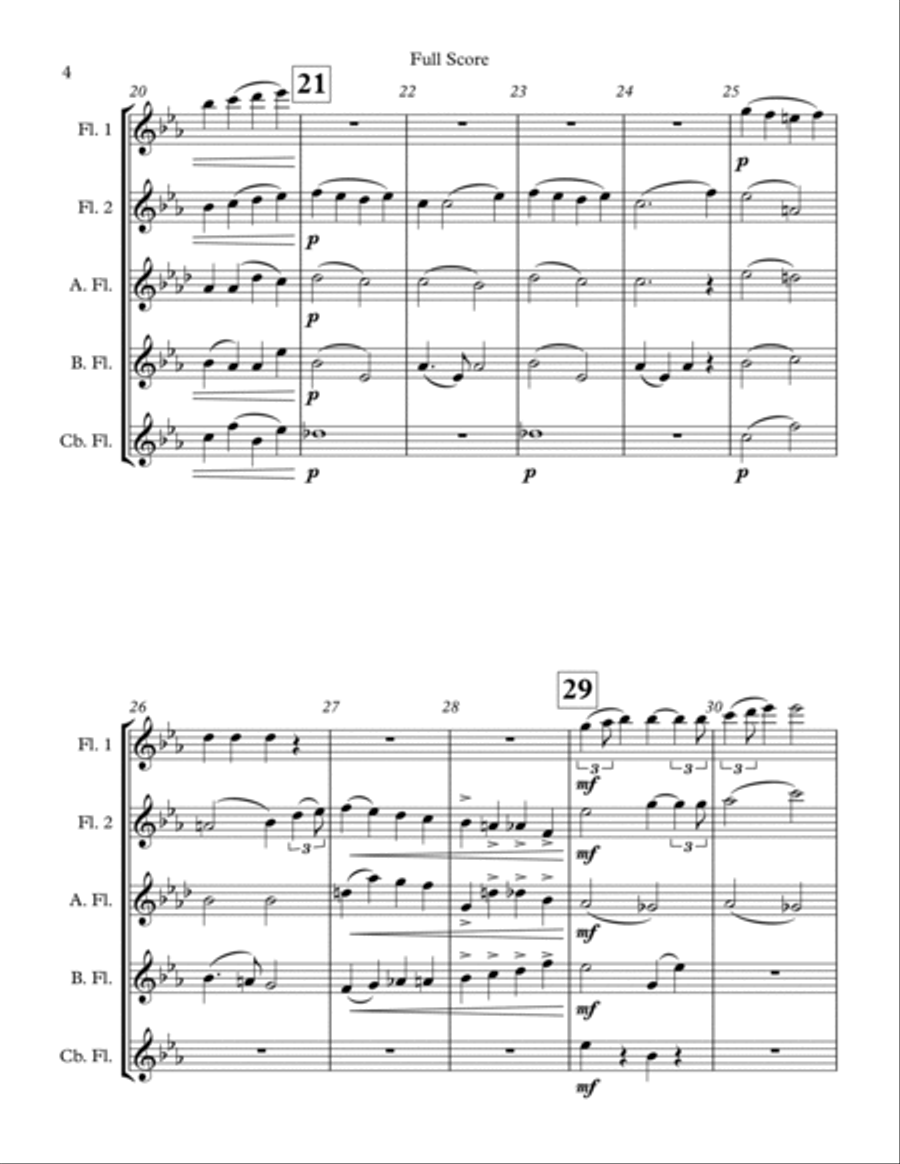 Santa Claus Is Comin' To Town Woodwind Quintet scores gallery preview page 4