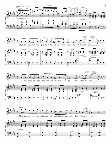FAURÉ: Le papillon et la fleur, Op. 1 no. 1 (transposed to E major)