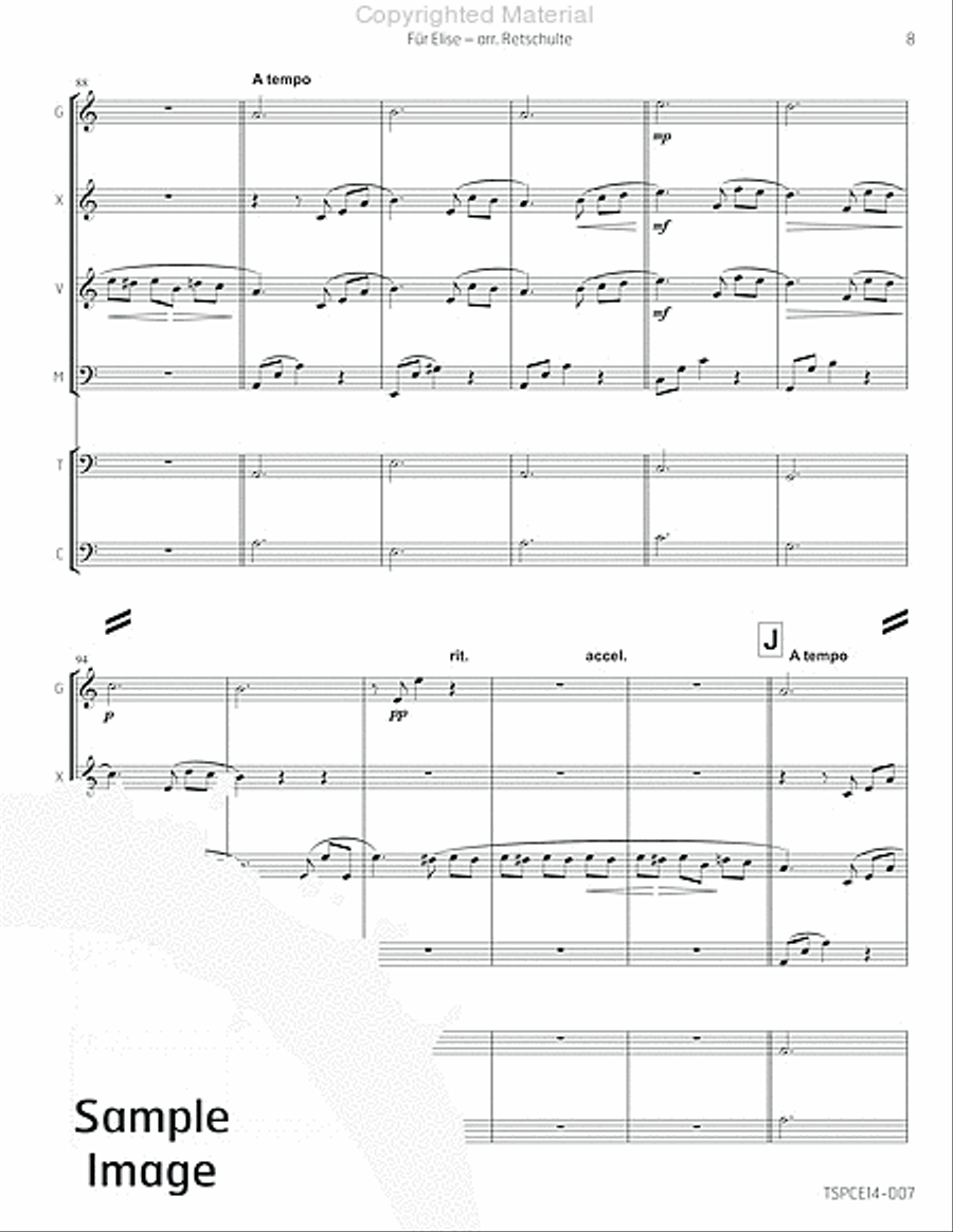 Fur Elise Percussion Ensemble scores gallery preview page 12