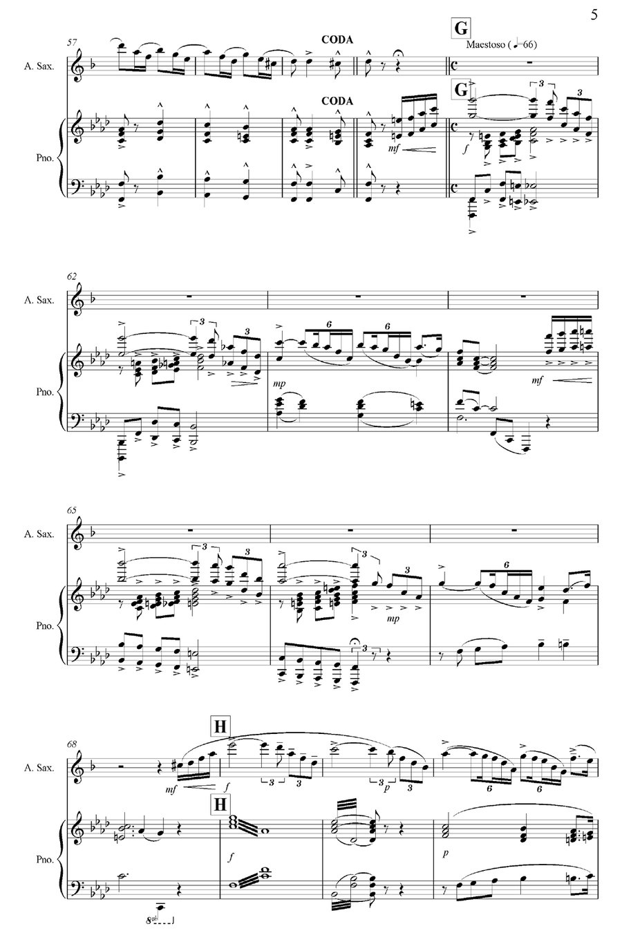 Pequena Czarda - Alto Saxophone & Piano Alto Saxophone scores gallery preview page 6