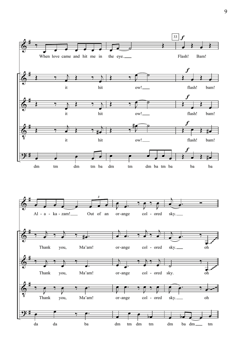 Orange Colored Sky 4-Part scores gallery preview page 7