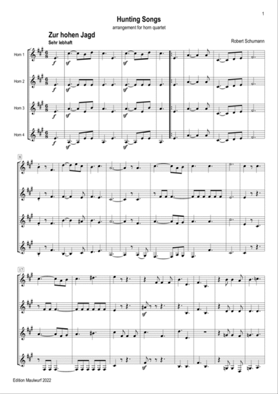 Hunting Songs Hunting Songs Brass Quartet scores gallery preview page 3