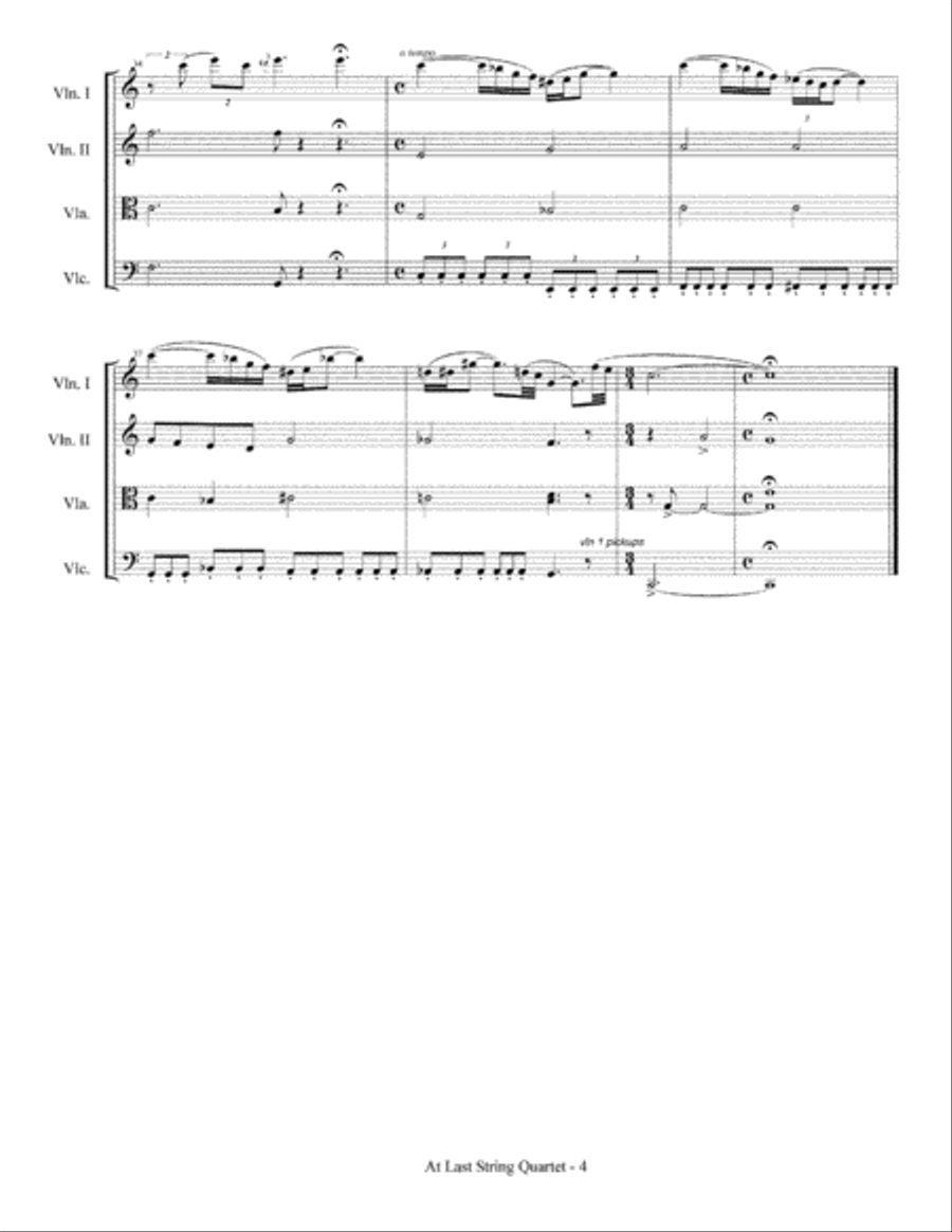 At Last At Last String Quartet scores gallery preview page 5