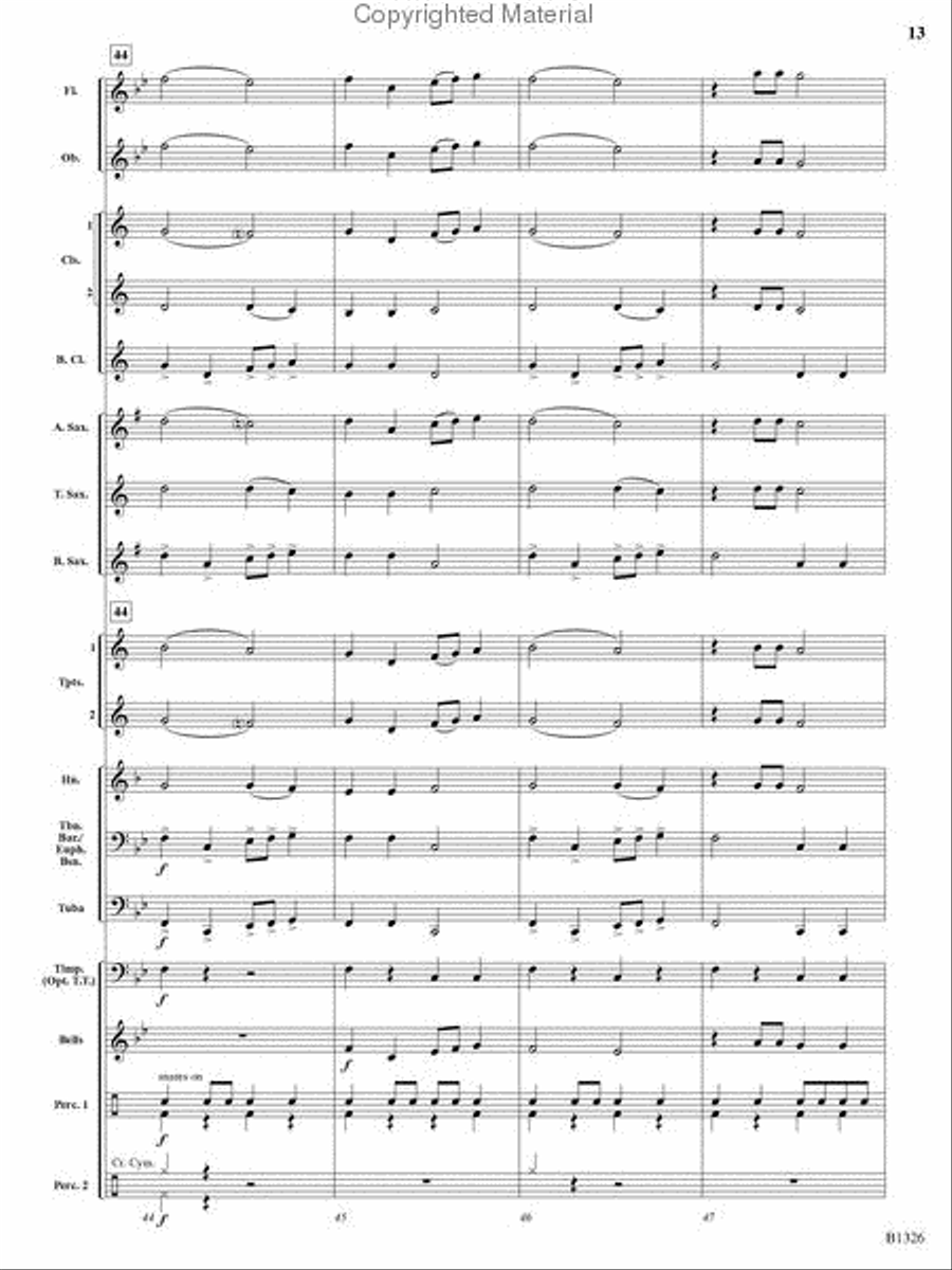Parade of the Gladiators Concert Band scores gallery preview page 12