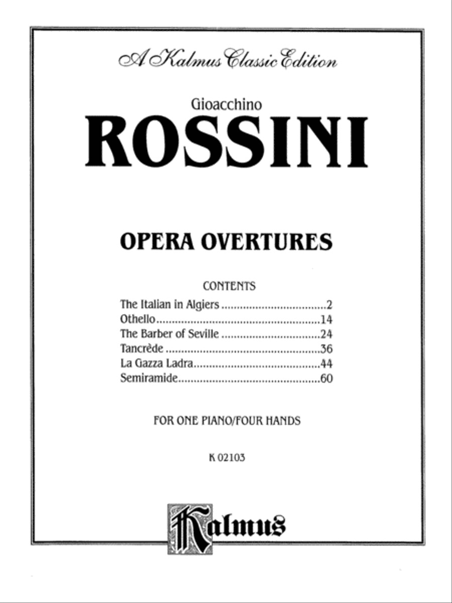 Opera Overtures