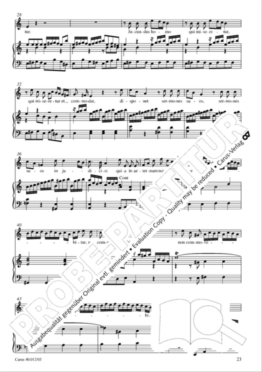 Beatus vir (How blest is he) Psalm 111 4-Part scores gallery preview page 24