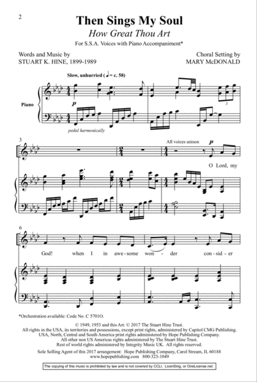 Then Sings My Soul SSA scores gallery preview page 2