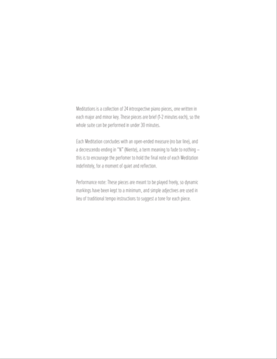 Meditations for Piano Meditations for Piano Chamber Music scores gallery preview page 2