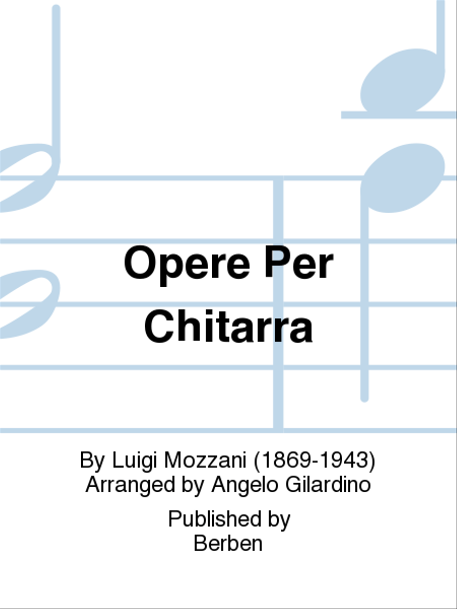 Opere Per Chitarra Classical Guitar scores gallery preview page 1