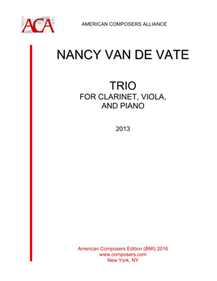 Book cover for [Van de Vate] Trio for Clarinet, Viola, and Piano