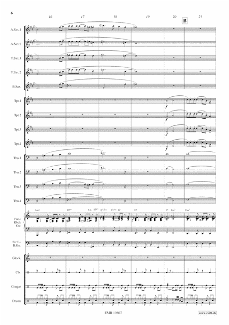 Cuban Romance Big Band scores gallery preview page 7