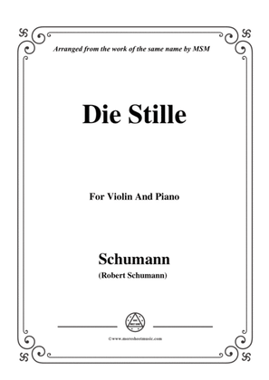 Book cover for Schumann-Die Stille,for Violin and Piano