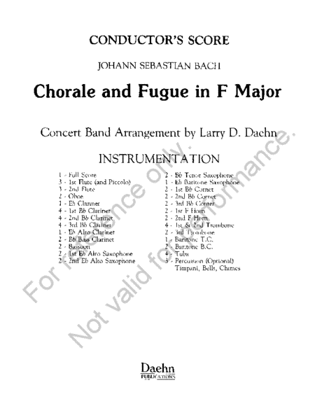 Chorale & Fugue in F Major image number null