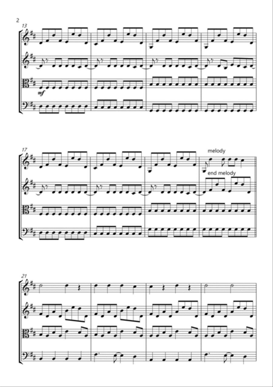 Mr. Brightside String Quartet scores gallery preview page 2