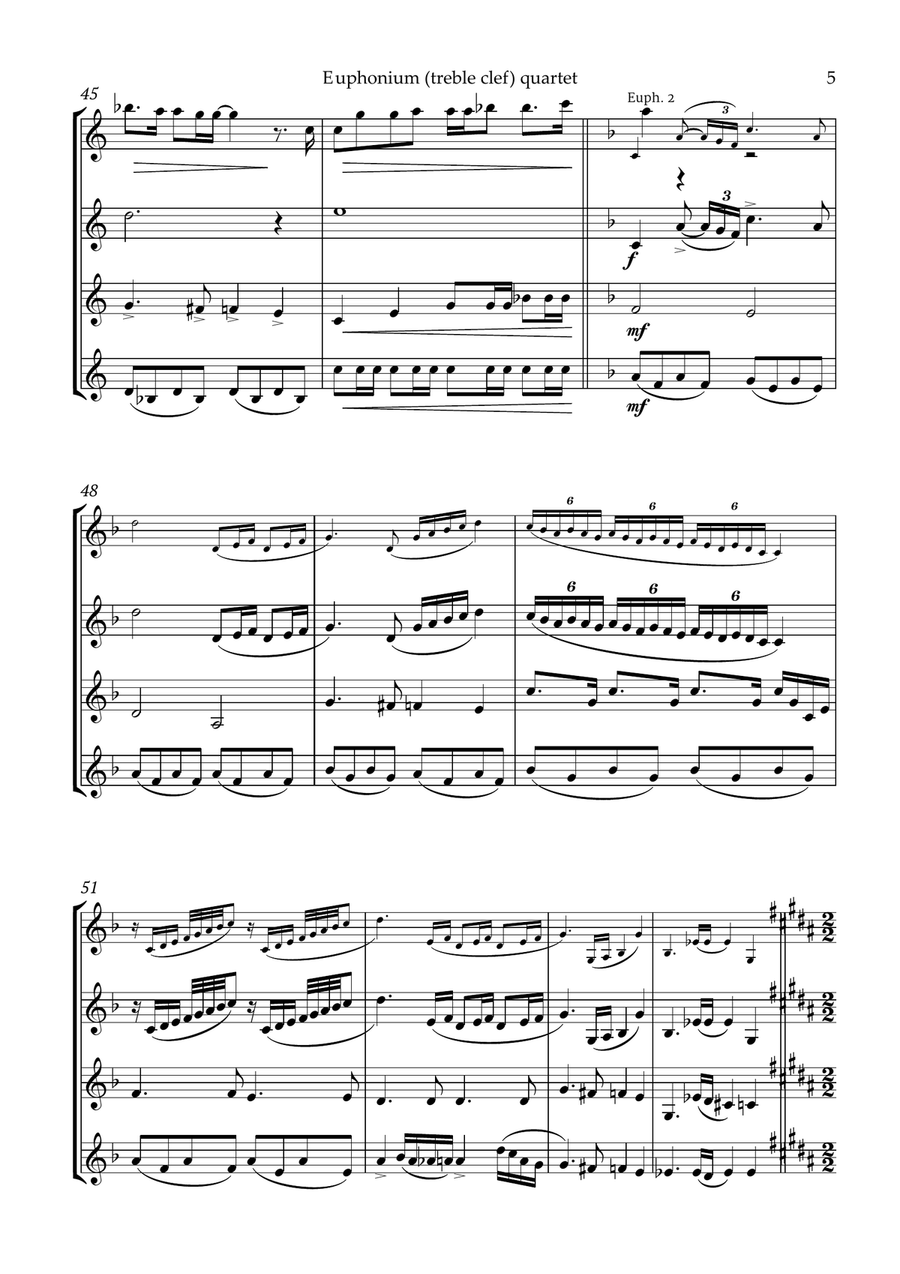 Bohemian Rhapsody Brass Duet scores gallery preview page 6