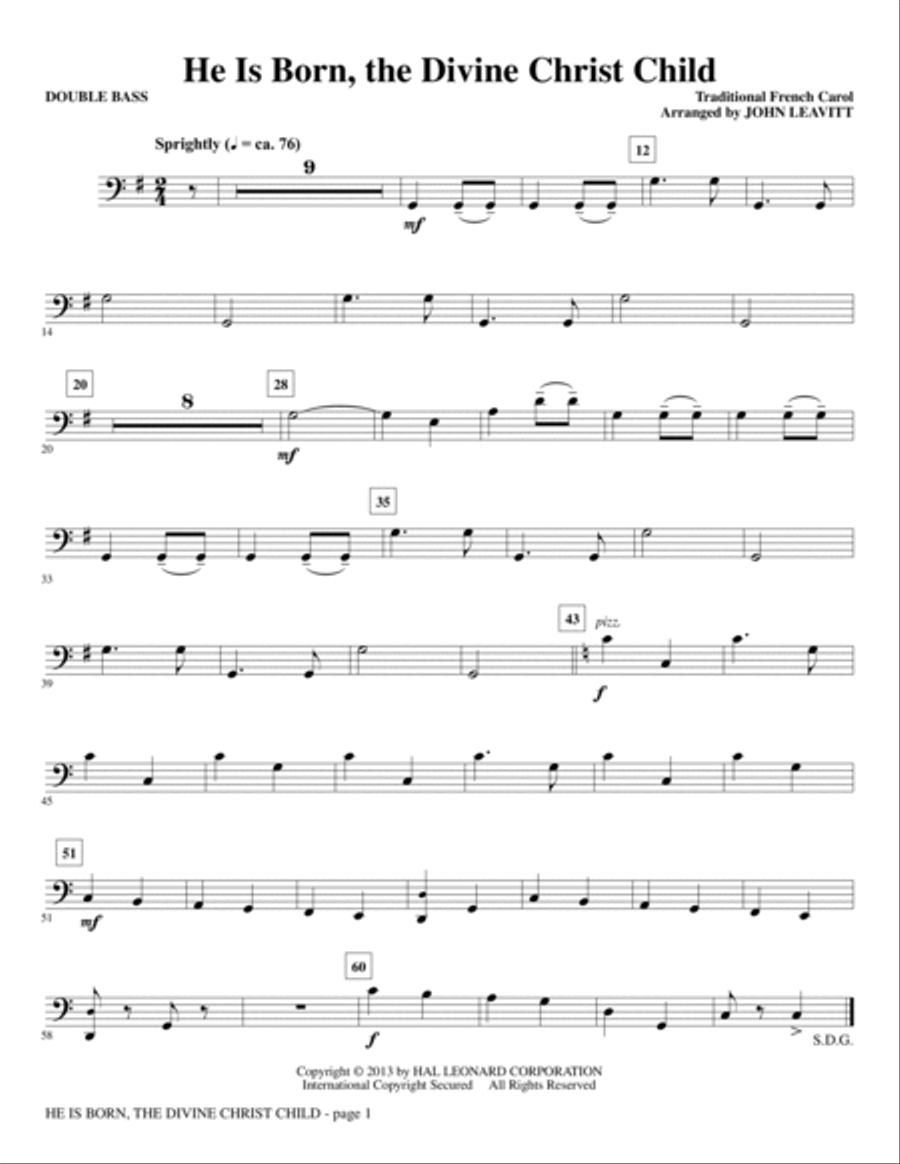 What Sweeter Music (A Cantata For Christmas) - Double Bass Choir scores gallery preview page 5