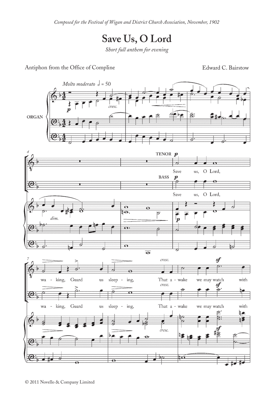 Save Us, O Lord Choir scores gallery preview page 1