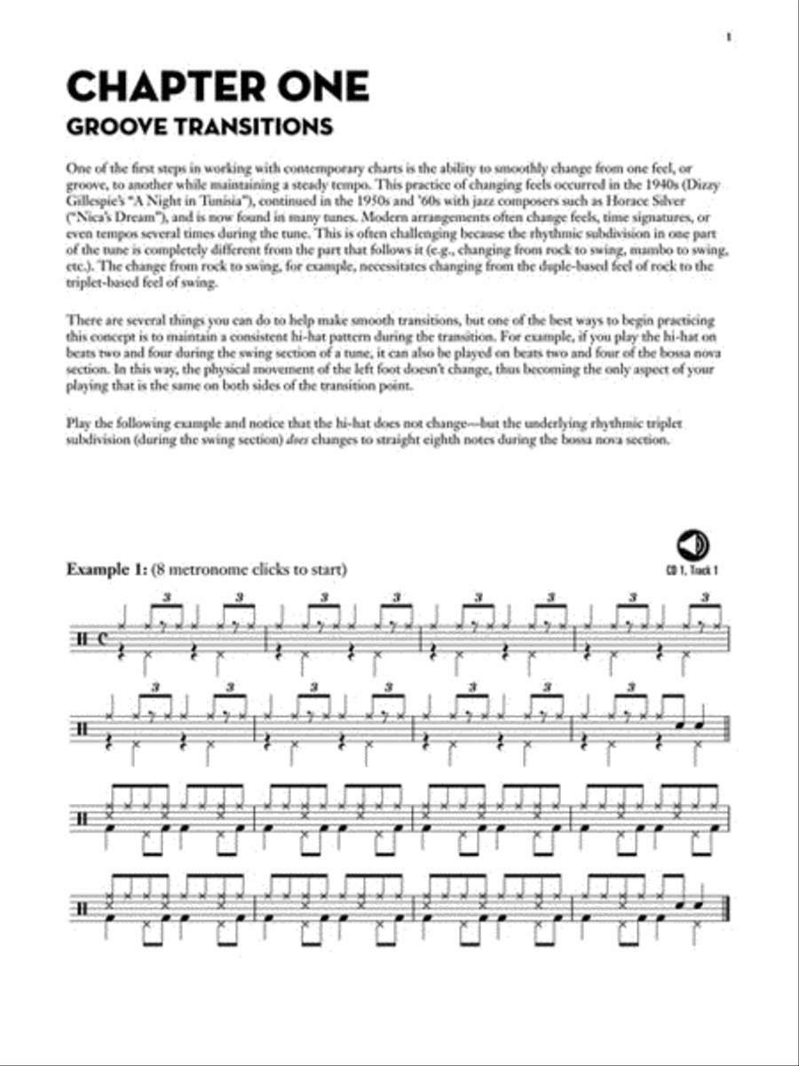 Jazz Drumming Transitions Drum Set scores gallery preview page 4