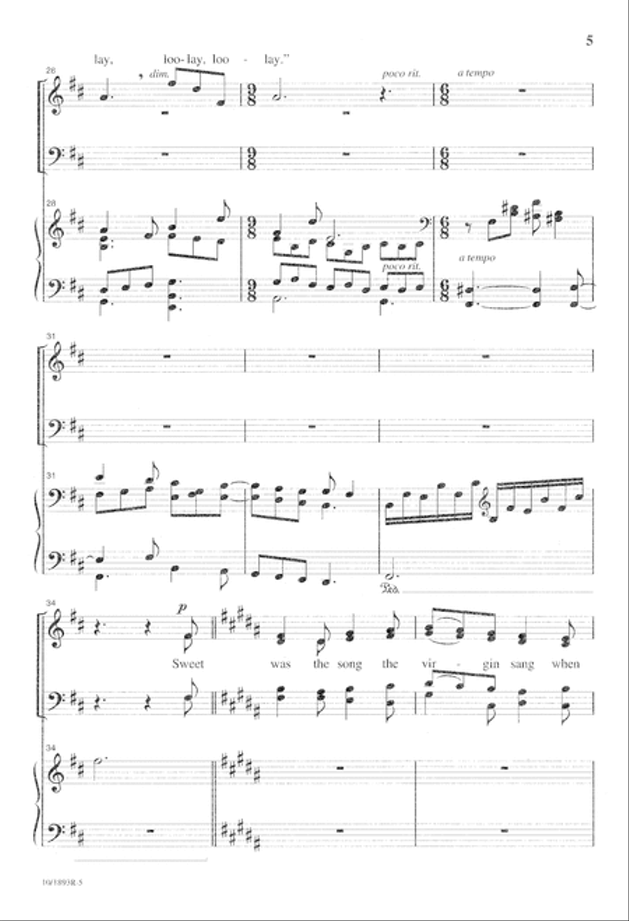 The Virgin's Lullaby 4-Part scores gallery preview page 5