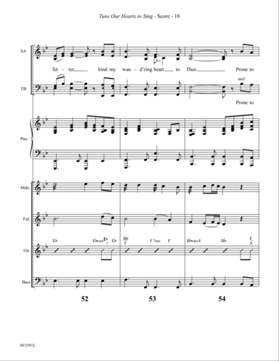 Tune Our Hearts to Sing - Instrumental Ensemble Score and Parts Choir scores gallery preview page 21