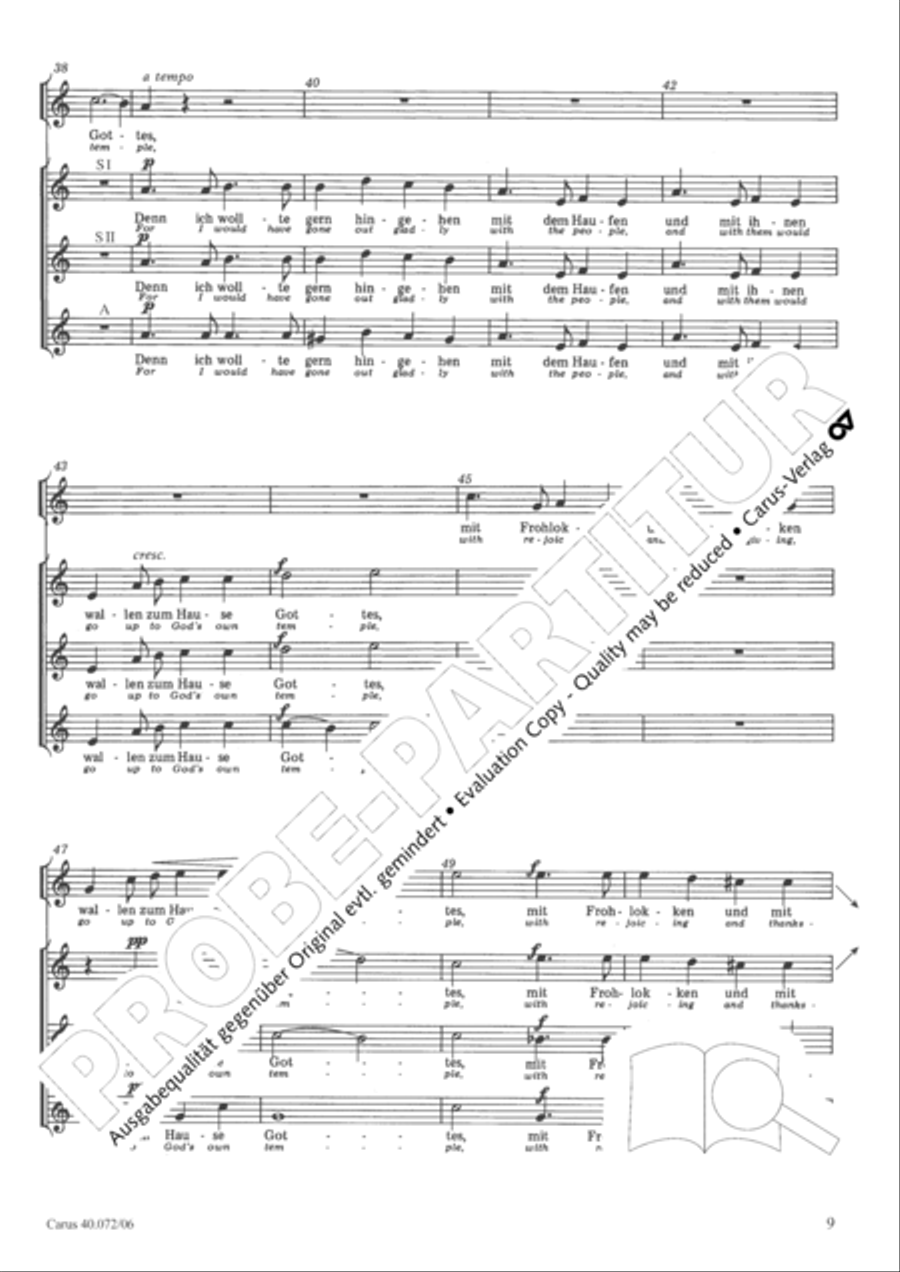 Psalm 42 4-Part scores gallery preview page 10
