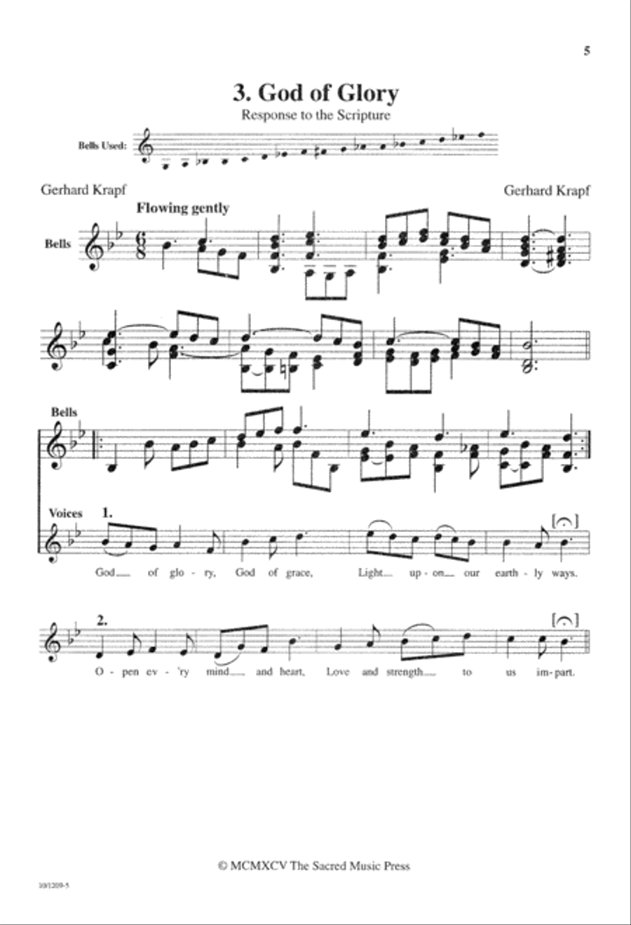 Responses for Handbells and Voices Unison Choir scores gallery preview page 5