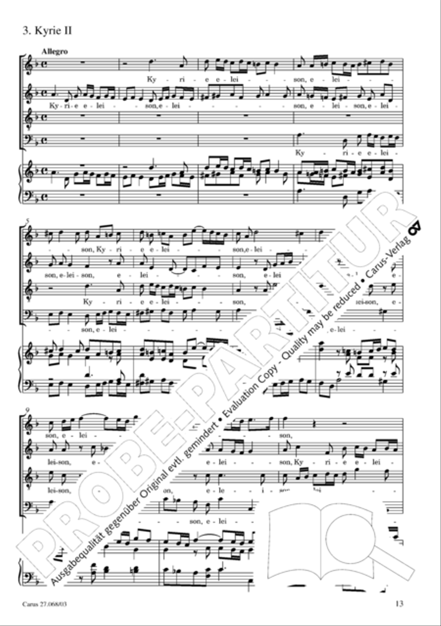 Mass in D minor (Missa in d) 4-Part scores gallery preview page 14