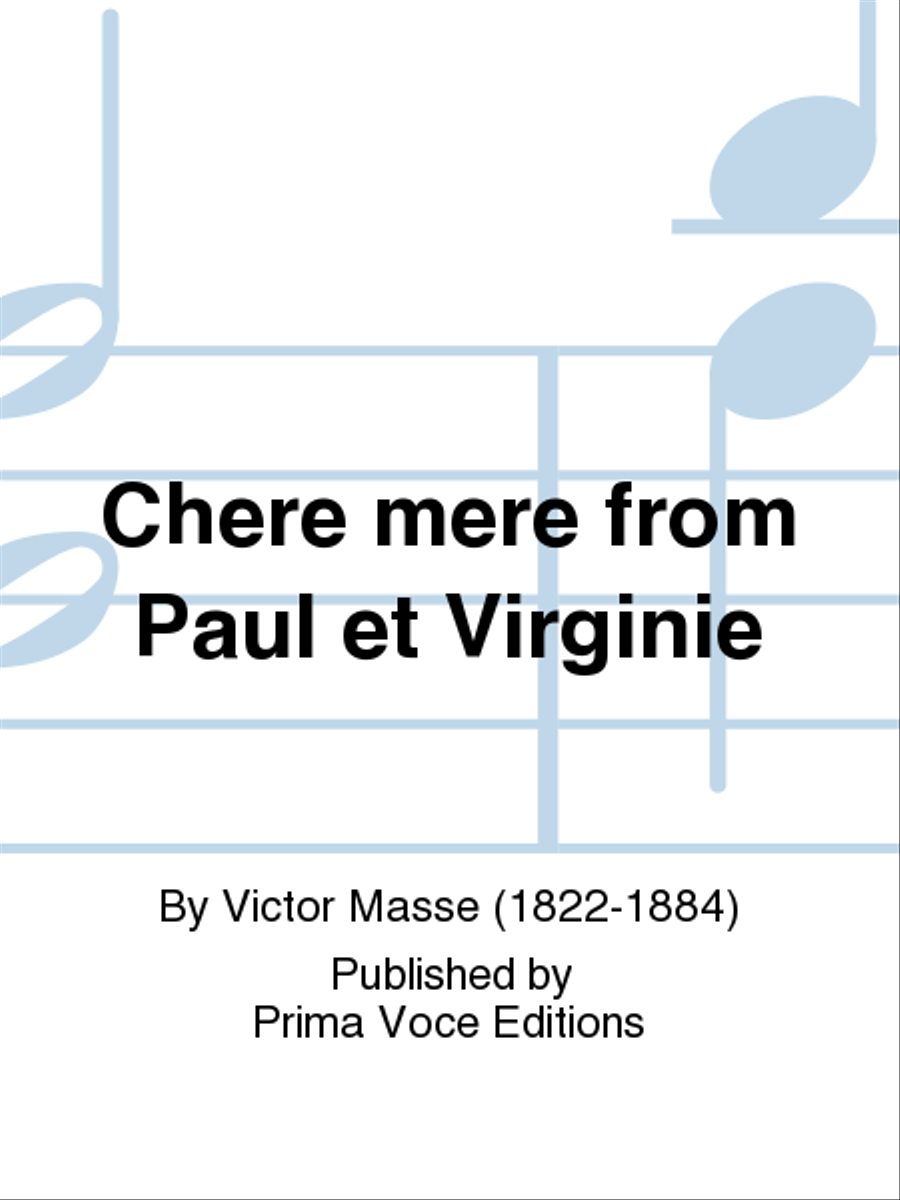 Chere mere from Paul et Virginie Tenor Voice scores gallery preview page 1