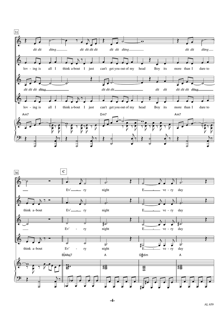 Can't Get You Out Of My Head SSAA scores gallery preview page 4
